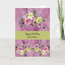 Birthday Kaart voor Great Niece in Lavender