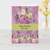 Birthday Kaart voor Great Niece in Lavender (Gele Bloem)