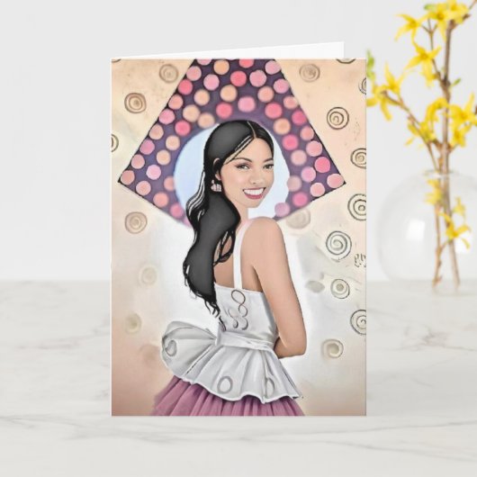 Birthday-kaart voor haar kaart (Gele Bloem)