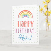 Birthday Kaart voor Haha (Gele Bloem)