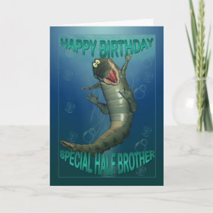 Birthday-kaart voor half broer, snappy crock kaart