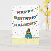 Birthday Kaart voor Halmoni (Gele Bloem)