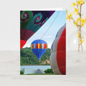 Birthday-kaart voor Hot Air Luchtballons Kaart (Gele Bloem)