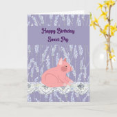 Birthday Kaart voor huisdieren (Gele Bloem)