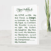 Birthday kaart voor Husband, mijn liefde (Voorkant)