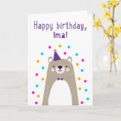 Birthday Kaart voor Ima (Gele Bloem)