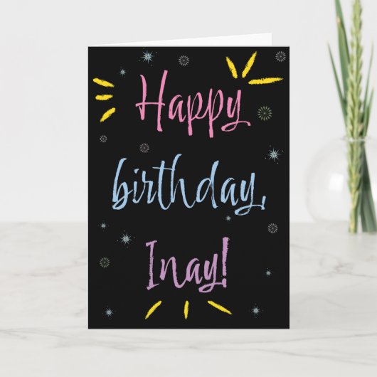 Birthday Kaart voor Inay (Voorkant)