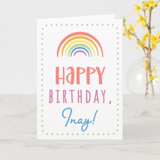 Birthday Kaart voor Inay (Gele Bloem)