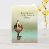 Birthday Kaart voor je broer met een gemottled Euc (Gele Bloem)