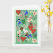 Birthday-kaart voor je moeder met kleurrijk design kaart (Gele Bloem)