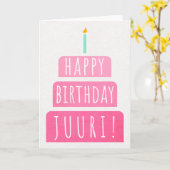Birthday Kaart voor Juuri (Gele Bloem)