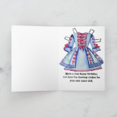 'Birthday'-Kaart voor kinderen met papierdollar Kaart (Binnen)