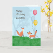 Birthday Kaart voor kleinzoon met oxes (Gele Bloem)