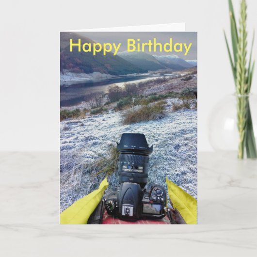 Birthday-kaart voor landschapsfotograaf kaart (Voorkant)