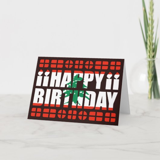 Birthday-kaart voor Libanon Kaart (Voorkant)