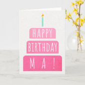 Birthday Kaart voor Ma (Gele Bloem)