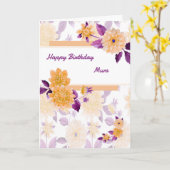 Birthday Kaart voor ma met Perzikbloemen (Gele Bloem)