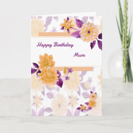 Birthday Kaart voor ma met Perzikbloemen