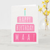 Birthday Kaart voor Maa (Gele Bloem)