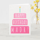 Birthday Kaart voor Madr (Gele Bloem)