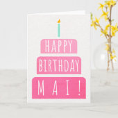 Birthday Kaart voor Mai (Gele Bloem)