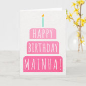 Birthday Kaart voor Mainha (Gele Bloem)