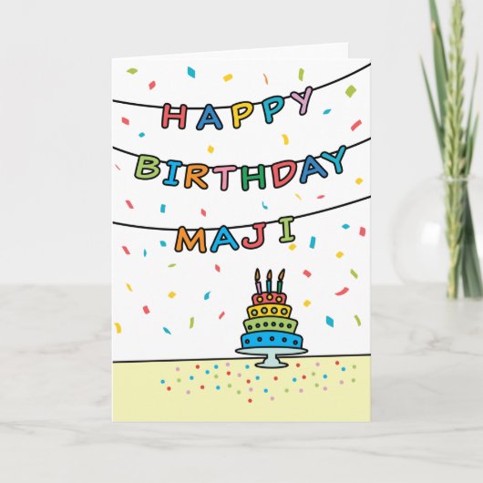 Birthday Kaart voor Maji (Voorkant)