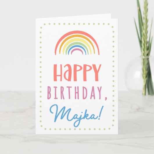 Birthday Kaart voor Majka (Voorkant)
