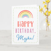 Birthday Kaart voor Majka (Gele Bloem)