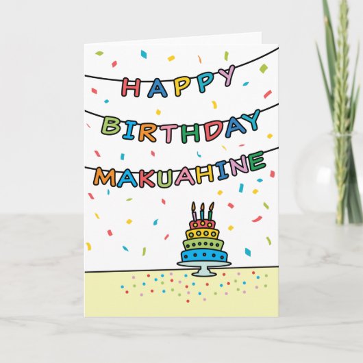 Birthday Kaart voor Makuahine (Voorkant)