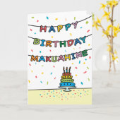 Birthday Kaart voor Makuahine (Gele Bloem)