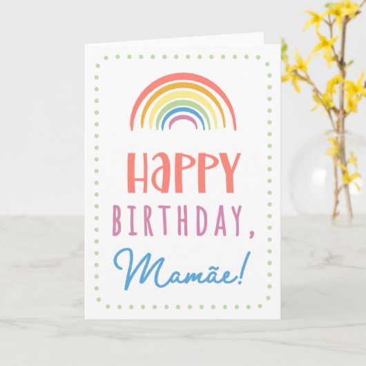 Birthday Kaart voor Mamãe (Gele Bloem)