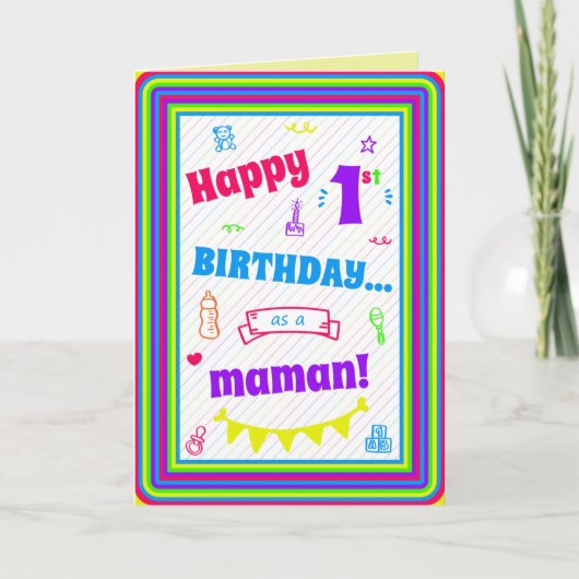 Birthday Kaart voor Maman (Voorkant)