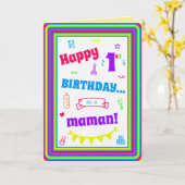 Birthday Kaart voor Maman (Gele Bloem)