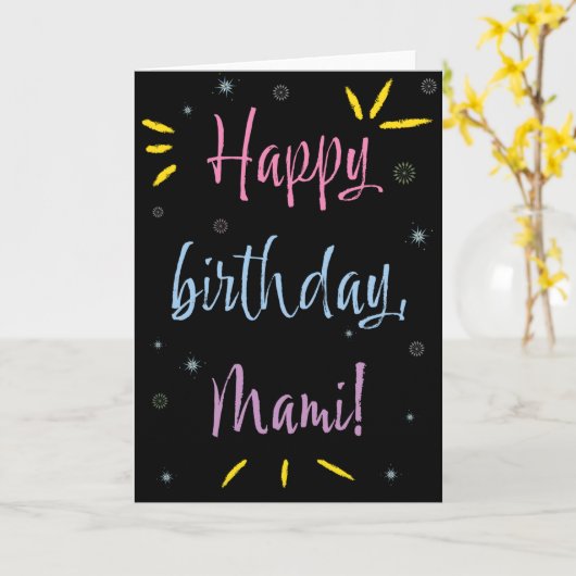 Birthday Kaart voor Mami (Gele Bloem)