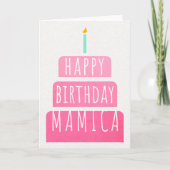 Birthday Kaart voor Mamica (Voorkant)