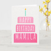 Birthday Kaart voor Mamica (Gele Bloem)