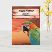 Birthday Kaart voor man- of Vrouw leraar (Gele Bloem)