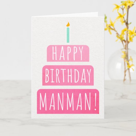 Birthday Kaart voor Manman (Gele Bloem)
