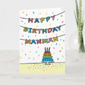 Birthday Kaart voor Manman (Voorkant)