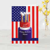 Birthday Kaart voor mariniers tijdens militaire di (Gele Bloem)