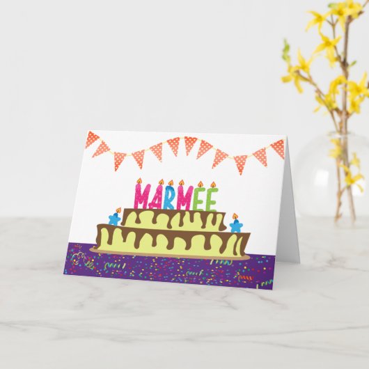 Birthday Kaart voor Marmee (Gele Bloem)