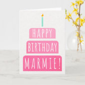 Birthday Kaart voor Marmie (Gele Bloem)