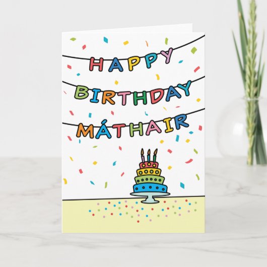 Birthday Kaart voor Máthair (Voorkant)