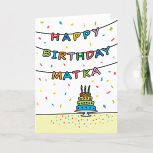 Birthday Kaart voor Matka