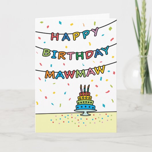 Birthday Kaart voor Mawmaw (Voorkant)