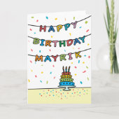 Birthday Kaart voor Mayrik (Voorkant)