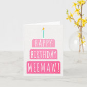 Birthday Kaart voor Meemaw (Gele Bloem)