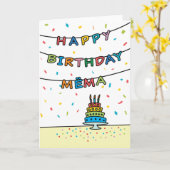 Birthday Kaart voor Mëma (Gele Bloem)