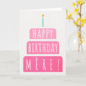 Birthday Kaart voor Mère (Gele Bloem)